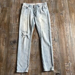 Roxy | Button Fly Straight Leg Jeans